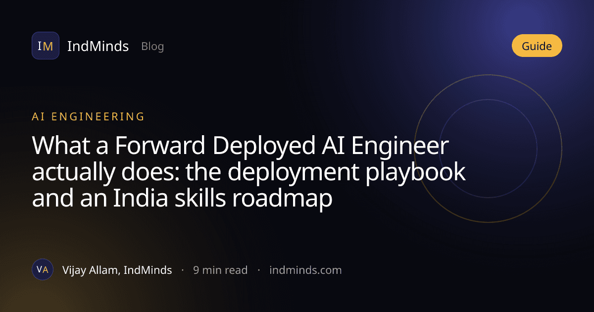 Cover image for the article: What a Forward Deployed AI Engineer actually does: the deployment playbook and an India skills roadmap